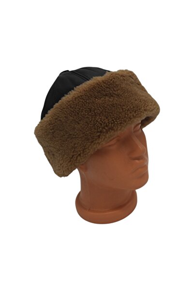 AbbasShop Serdar Model Deri Börk Şapka Bere Kürklü Börk Erkek Börk Kadın Börk...