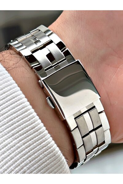 Ferrucci Fonksiyonlu Gümüş-Lacivert Renk Su Geçirmez Çelik Kordon Erkek Kol Saati