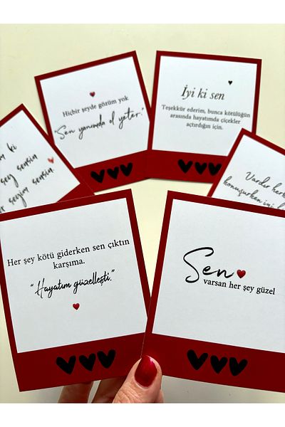Pankart Evi Love - Valentine's Day Surprise 6Pcs Pola Card Set