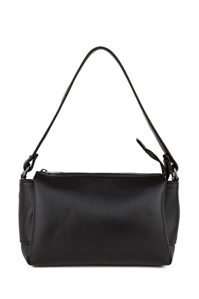 Bilik Deri Siyah-Rölax Kadın Omuz Çantası BLM 308