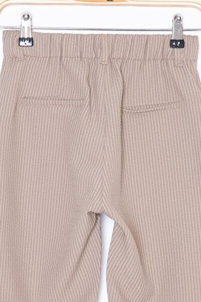 Cansın Mini Coffee Waist Lace-Up Double Leg Boy Jogger Pants 20042