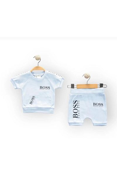 SULİFESTORE Double Suit with Printed Shorts