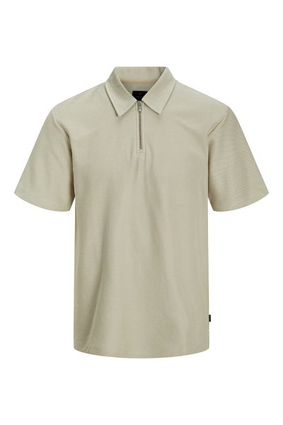 Jack & Jones Tricou pentru bărbați Jack Jones Jprblaandrew SS Zip Polo gri - 12274108 -05