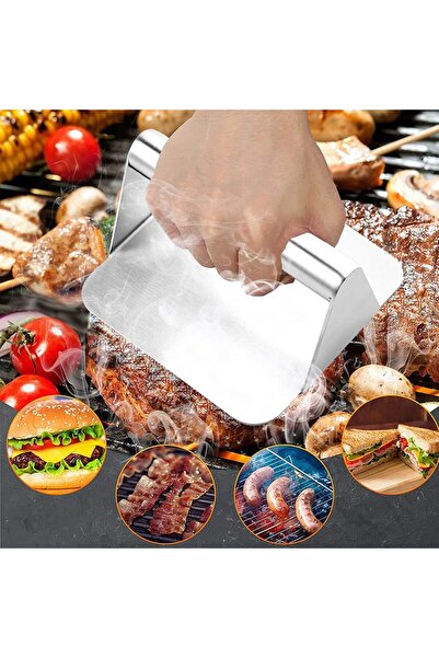 mastergold Stainless Steel Burger Press for Griddle, Burger Smasher, Professional Griddle Accessories