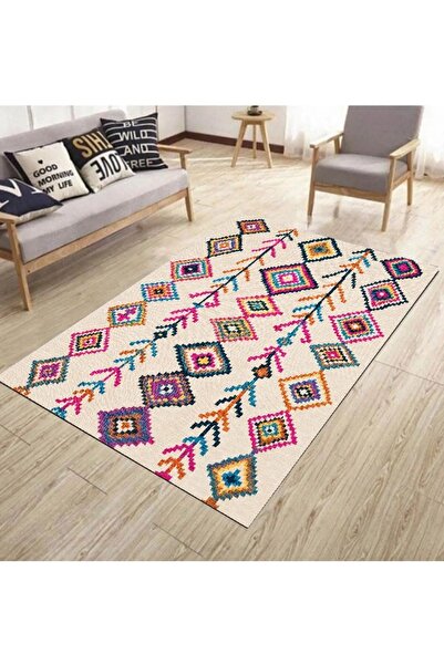 armolin Renkli Karışık Desenli Lastikli Halı Örtüsü (Süngersiz) SZZ-992