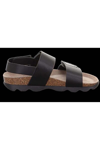 Superfit Black Leather Boys' Flat Sandals