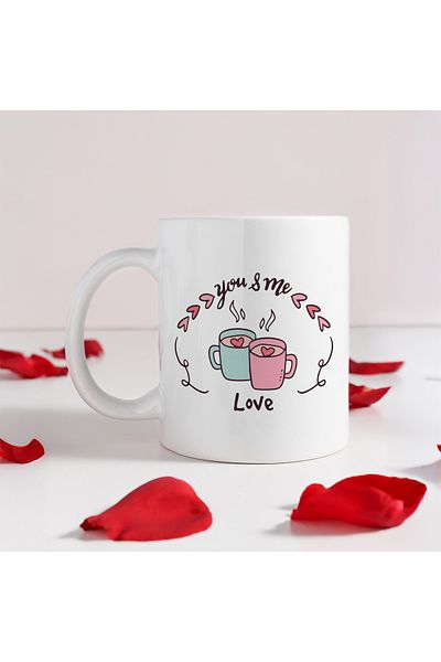 Hediyesepeti طقم كوب من قطعتين من You & Me