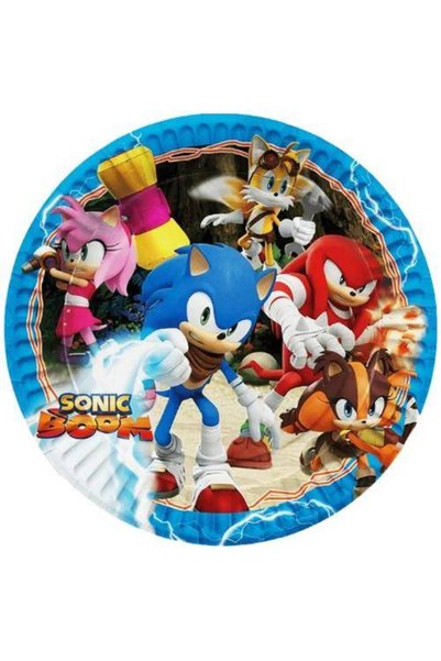 Parti Dükkanım Sonic Boom Tabak 8 Adet