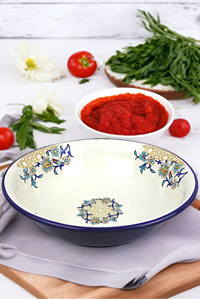 İnci Emaye 40 Cm 8Litre Emaye Leğen Çırpma Ve Karıştırma Kabı, Hamur Leğeni,M...