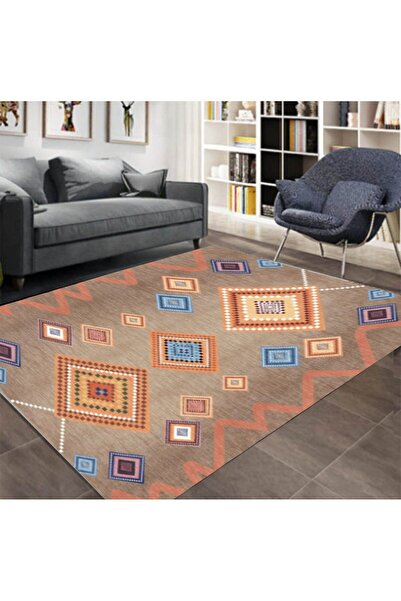 armolin Πορτοκαλί καρό βελούδινο ελαστικό κάλυμμα χαλιού (με σφουγγάρι) HOarm...