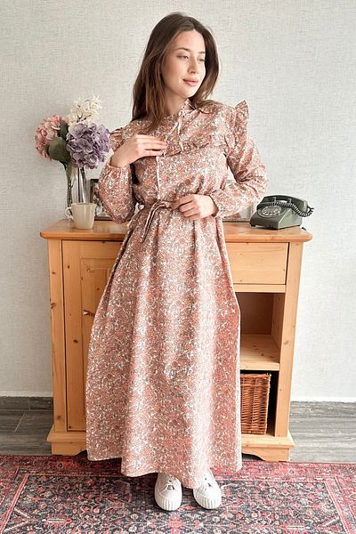 TabaBoutique Φόρεμα με ροζ σχέδιο - TB307