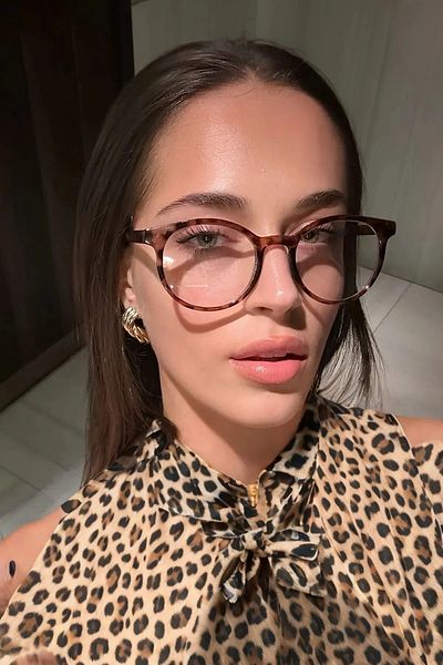 Della Pianto Leopard Blue Light Protective Glasses