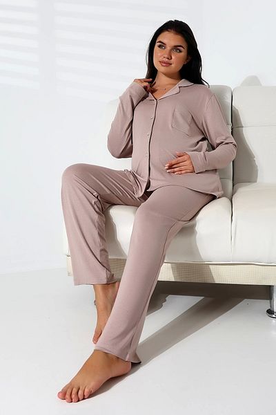 LadyMina Pijama Σετ πιτζάμες Mink Pregnant Lausa Soft