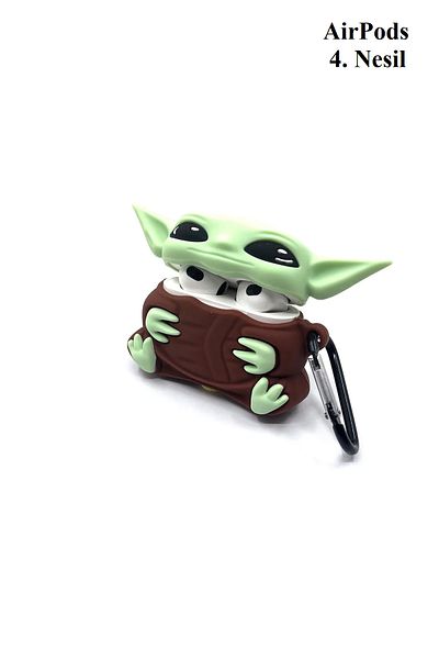 Blackmark 4. Generation Compatible Cute Baby Yoda Patterned Anti-Impact Headphone Protection Case