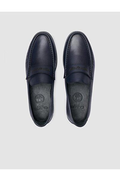 Cabani %100 Hakiki Deri Lacivert Erkek Günlük Ayakkabı