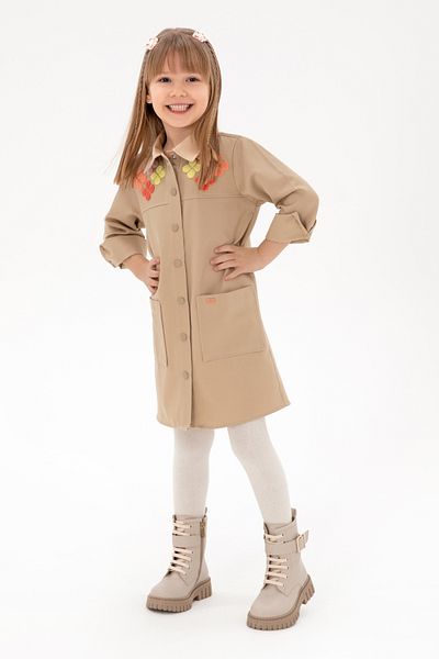 U.S. Polo Assn. Girl's Sand Woven Dress 50292654 -Vr085
