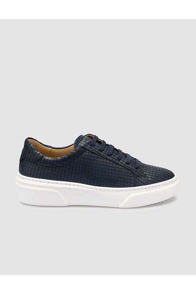 Cabani Pantofi sport de damă, 100% piele naturală, albastru bleumarin