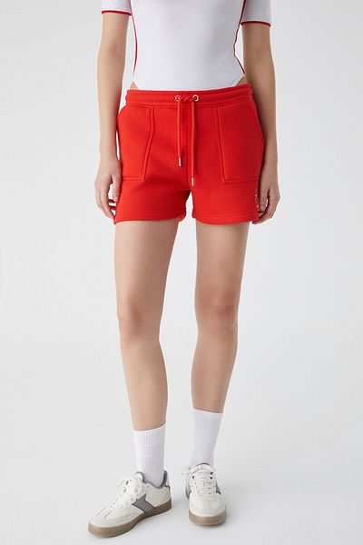 GRIMELANGE PUNO Damen-Shorts, entspannt, 3-fädig, rot