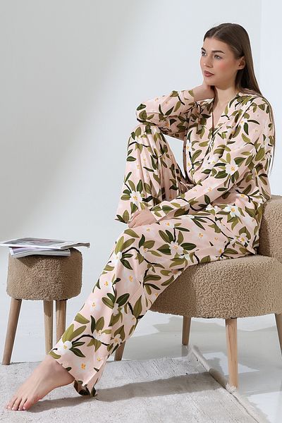 LİKAPA Likapashop Viscose Long Sleeve Pyjamas Set