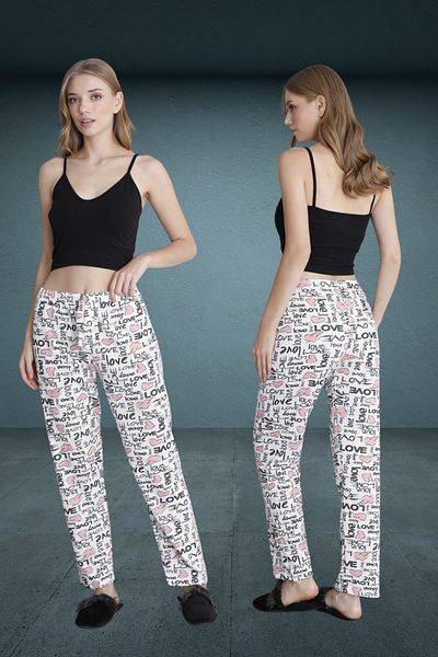 DONEX Thick Raised Fabric Printed Women's Pajama Bottoms