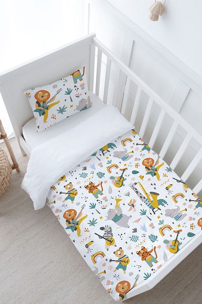 Tuğba Kuğu Baby Size Duvet Cover Set (100X150) - Iconic Series - Animal Music Group