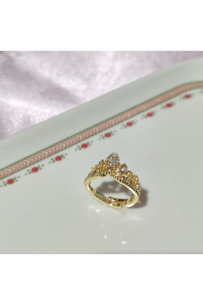Reory Accessory Rapunzel Crown Yüzük Rapunzel Taç Yüzük Altın Kaplama