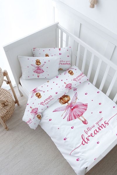 Tuğba Kuğu Pink Baby Duvet Cover Set - 100X150