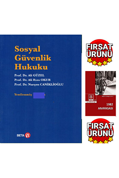Beta Yayınevi Sosyal Güvenlik Hukuku- Ali Güzel, Ali Rıza Okur, Nurşen Caniklioğlu-T.C.Anayasası(2Kitap)