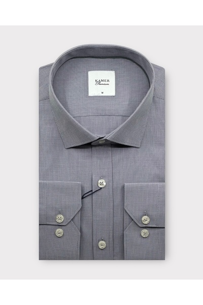 KAMER ERKEK REGULAR FIT OXFORD GRİ GÖMLEK 3721G
