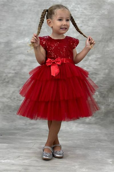 Tarz Çocuk Φούστα Tutu Sequin Sequin Girl Party Φόρεμα