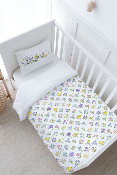 Tuğba Kuğu Bloomy Spring - Iconic Series Baby Size Duvet Cover Set (100X150)