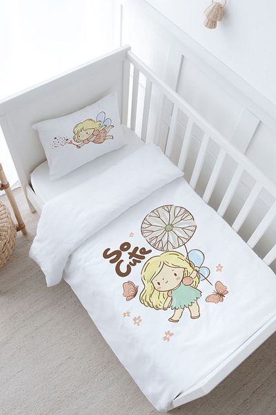 Tuğba Kuğu 100X150 Iconic Series Baby Duvet Cover Set - Girl Dream