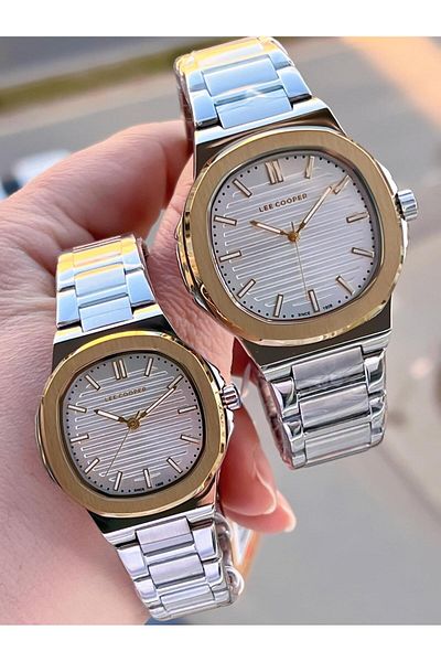 Lee Cooper Pair Watch for Couple and Lover with 3 Atm Steel Band - Cft08016.230