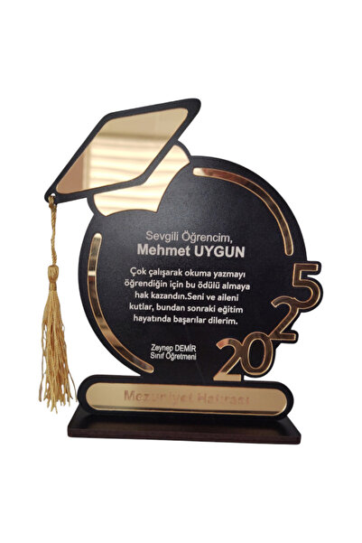 heptex Kişiye Özel Mezuniyet Hatırası Ahşap Plaket
