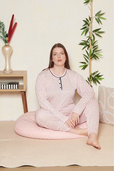 Pyjama Familya Women's Plus Size Thin Long Sleeve Pajama Set