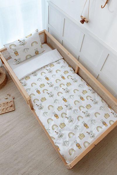 Tuğba Kuğu Montessori Duvet Cover Set (100X200) - Iconic Series - Antique Teddy Bear