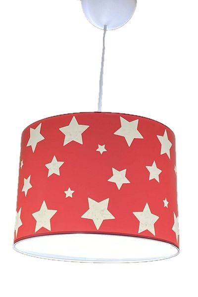 ABAJUR EVİM Children's Room Chandelier with Red Stars