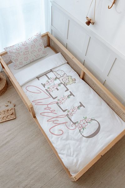 Tuğba Kuğu Pure Baby Montessori Duvet Cover Set - 100X200 Hello World