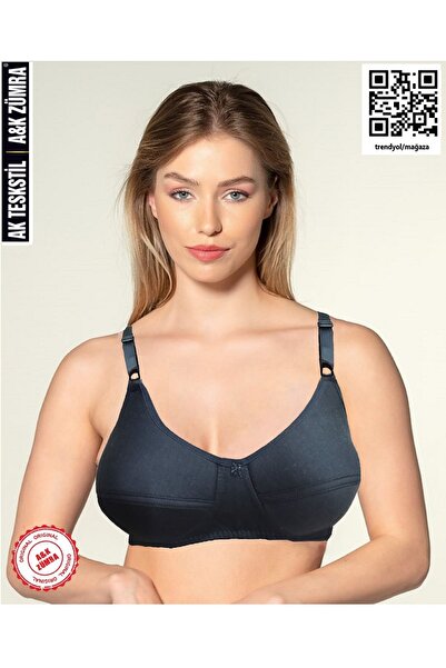 A&K ZÜMRA Sutien cu burete zilnic fără sârmă pentru femei, negru