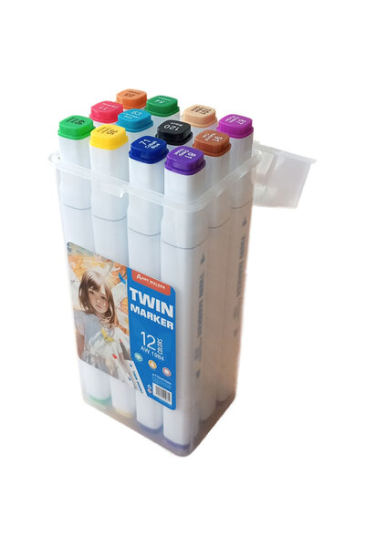 Tutunabilir Kağıt مجموعة كريم طلاء احترافية مزدوجة الجوانب مكونة من 12 قطعة