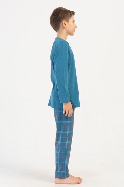 VİENETTA Costum de pijama albastru cu maneca lunga pentru baietel C9T3N1O504