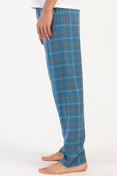 VİENETTA Men's Blue Single Bottom 100% Cotton C1T4N1O504