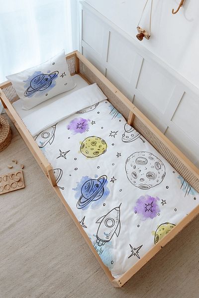 Tuğba Kuğu Long Striped Montessori Duvet Cover Set - 100X200, Iconic Series