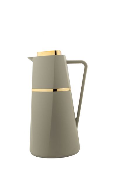 ALSAIF Deva Coffee And Tea Vacuum Flask ,size: 1.0 Liter,colour:light Gray/gold