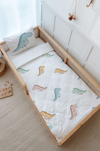 Tuğba Kuğu Montessori Iconic Series - Colorful Dinosaur Duvet Cover Set (100X200)