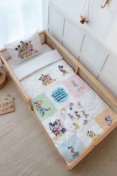 Tuğba Kuğu Montessori Bedding Set (100X200) - Cartoon Series - Little Mouse and His All Friends Patchwork