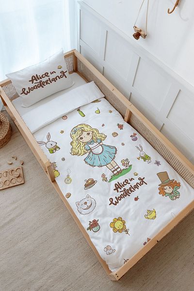 Tuğba Kuğu Montessori Duvet Cover (100X200) - Iconic Series - Alice's Party