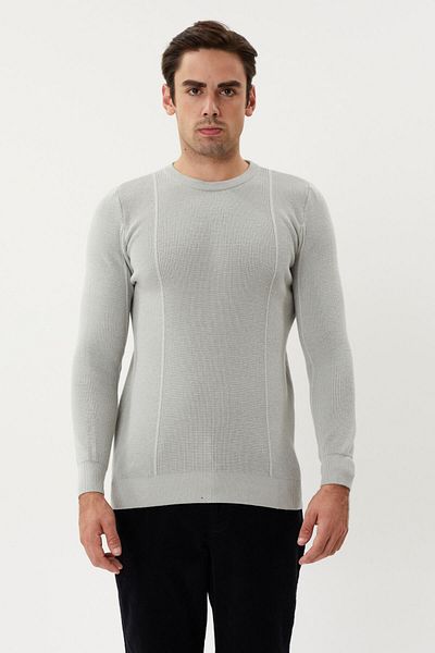 Twister Jeans ET 3633 Crew Neck Steel Knit Ανδρικό Πλεκτό Πουλόβερ