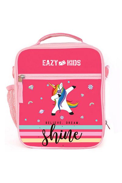 Eazy Kids حقيبة غداء بنتو - يونيكورن - وردي