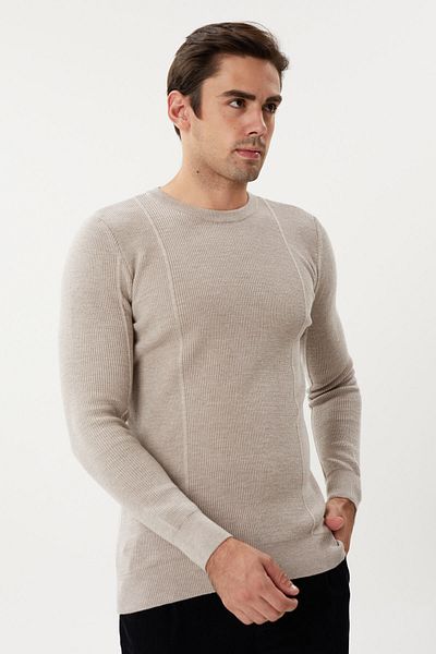Twister Jeans ET 3633 Crew Neck Steel Knit Ανδρικό Πλεκτό Πουλόβερ